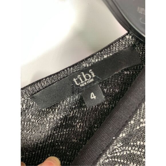 Tibi Women's Sleeveless Pleated Fit and Flare Midi Dress Heather Gray Size 4 - Picture 3 of 9